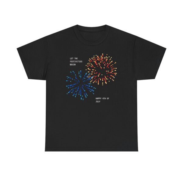 Pixel Fireworks: 4th of July Retro Unisex Tee - Image 5