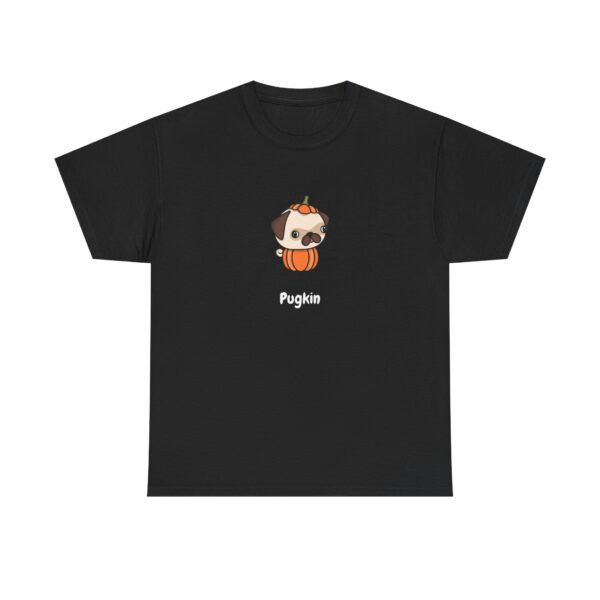 "Pugkin" Pug Pumpkin Fall Festive Halloween Pun Unisex T Shirt - Image 5