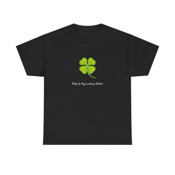 St. Patrick’s Day Pixel Shamrock Lucky Gamer Tee Unisex - Image 5