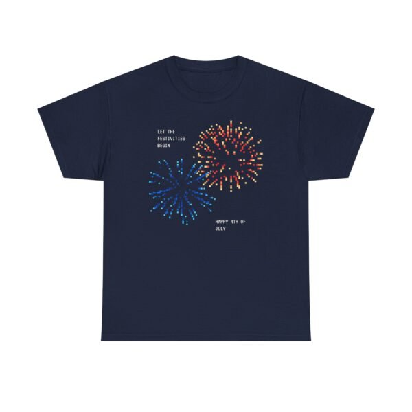 Pixel Fireworks: 4th of July Retro Unisex Tee