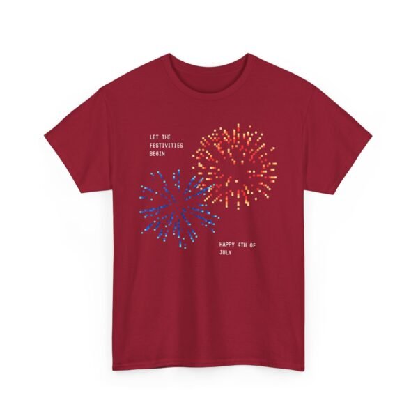 Pixel Fireworks: 4th of July Retro Unisex Tee - Image 13