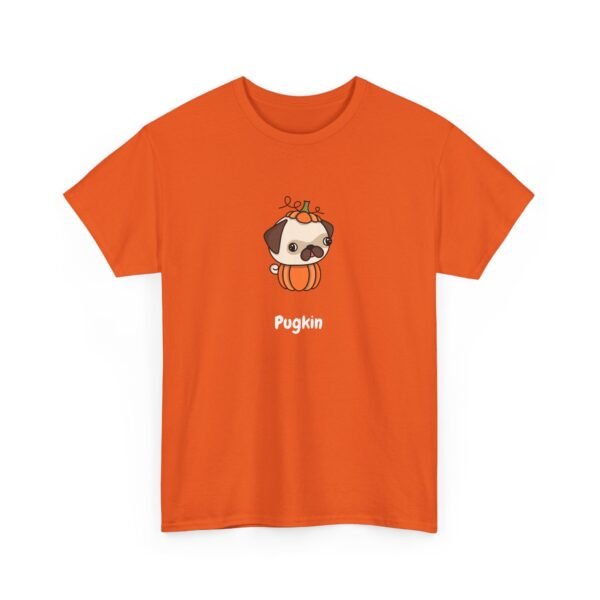 "Pugkin" Pug Pumpkin Fall Festive Halloween Pun Unisex T Shirt - Image 3