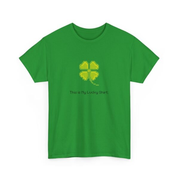 St. Patrick’s Day Pixel Shamrock Lucky Gamer Tee Unisex - Image 11