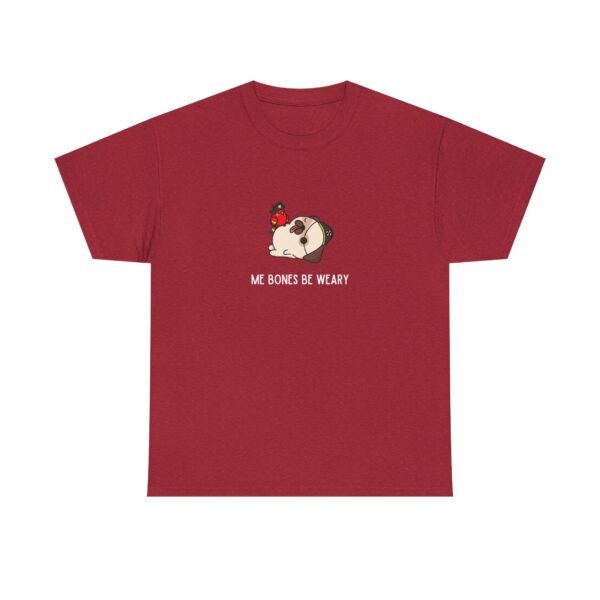 Me Bones Be Weary' Pirate Pug Tee Unisex - Image 9