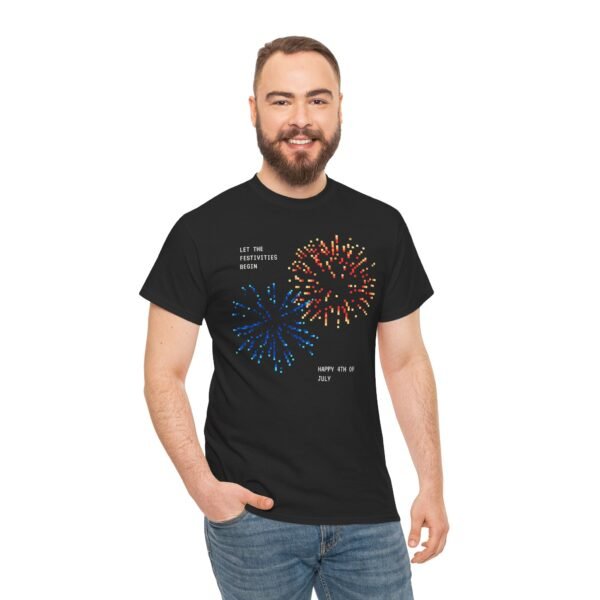 Pixel Fireworks: 4th of July Retro Unisex Tee - Image 9